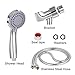 Adoric High Pressure 3-Setting Handheld Shower Head with Hose, Bracket and Teflon Tape - Detachable Hand Held Showerhead & Adjustable Mount, Best for Massage, Rainfall, Spa - Easy Installation
