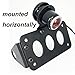 Black LED Vertical Side Mount License Plate Bracket Brake Running Rear Tail Light for Harley Bobber Chopper