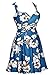 COCOPEAR Women Elegant Crossover One Piece Swimdress Floral Skirted Swimsuit(FBA),Teal Floral,X-Large / 10-12