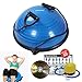 RitFit Premium Balance Ball Trainer with Resistance Bands (Free Foot Pump, Exercise Wall Chart, Workout DVD and Measuring Tape) (Blue)