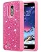 LG Aristo 3/LG Tribute Empire/LG Tribute Dynasty/LG Aristo 2/Rebel 3 LTE/Zone 4/Risio 3/Fortune 2/Rebel 2/K8+ Plus Phone Case for Girls Women, Glitter Bling Sparkly Dual Layer Cover - Pink