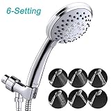 Shower Head,Handheld Shower Head, 6 Functions High Pressure Rainfall Shower Head Leakproof Filtered Shower Head with Hose and Adjustable Bracket, Stylish and Durable