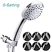 Shower Head,Handheld Shower Head, 6 Functions High Pressure Rainfall Shower Head Leakproof Filtered Shower Head with Hose and Adjustable Bracket, Stylish and Durable
