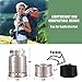 RoryTory Portable Stainless Steel Camping Gasifier Twig Stove - Compactible Design - Wood Backpacking Stove Camp Mini Portable Woodburning Fire Lightweight Stove Set - Compact for Survival Kit