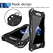 iphone 7 plus case,Feitenn Water resistant Armor case Extreme Alloy Aluminum Metal Bumper Gorilla Glass Soft Rubber Military Heavy Duty Shockproof Hard Case For iphone 7 plus 5.5 inch (Black)