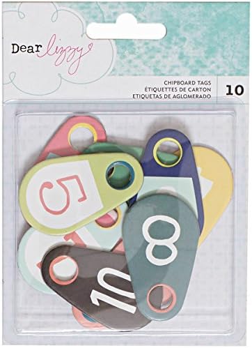 Dear Lizzy Saturday Chipboard 10/Pkg-Tags