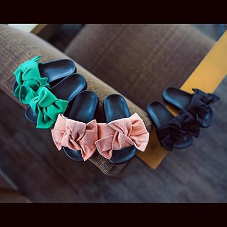 Amazon Co Jp Hainan女の子サンダル21 39両親靴夏リボンプリンセス女の子超かわいい子供サンダルスリッパフラットシューズビーチ靴 36 グリーン ホーム キッチン