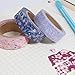 Floral Washi Tape 10m Long Each Roll Decorative Masking Tape Japanese Paper Tapes Fabric Tape for Arts and Crafts, DIY Projects, Scrapbooks, Calendar, Bible Journaling and Gift Wrapping