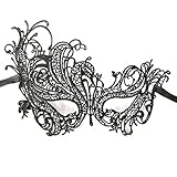 Janecrafts Women Elegant Masquerade Prom Mask Cosplay Costume Holloween Balls Fancy Lace Cutout Mask