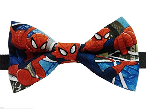 Spiderman Pretied Bow Tie Cotton, Adult, 4.5 x 2.5 Inches, Adjustable to 18 Inches