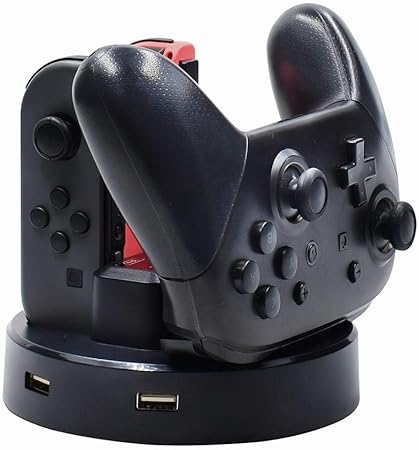 Amazon Goolsky スイッチコントローラー充電器 Joy Con充電ドックステーション 5 In 1 Proコントローラー充電器シート Nintendo Switch Joycon Proコントローラー用 Type C Usbケーブル付き おもちゃ おもちゃ