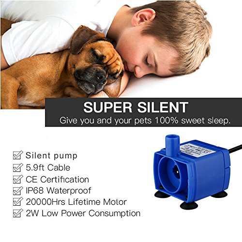 Cat Fountain Happypapa Flower Fountain Ultra Quiet Drinking Pet Fountain Encourages Cats and Dogs to Drink More to Stay Healthy and Hygienic(With 1x Flower, 2 Carborn Filter, 1 Mat)