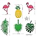 Keklle Flamingo Pineapple Tropical Leaves Banner Garland For Room Decoration Luau Hawaiian Summer Beach Party Supplies, 2 Pack