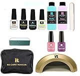 Red Carpet Manicure Cinderella 5 Color LED Gel Nail Polish Kit Set with Travel Bag