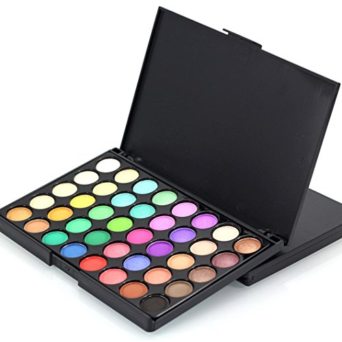 Fabal Cosmetic Matte Eyeshadow Cream Makeup Palette Shimmer Set 40 Color+ Brush Set (B)