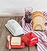 Now Designs Stoneware Rectangle Butter Dish with Lid, White 4.5 x 8 in