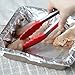 SUCHMIX Set of 2 Stainless Steel Kitchen Tongs with Silicone Tips, Heat Resistant Cooking Tongs, Kitchen Tongs, Salad Tongs, BBQ Tongs,Serving Tongs, Locking Tongs - Bonus Oil Brush
