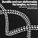iPhone Charger,TNSO MFi Certified Lightning Cable 5 Pack [3/3/6/6/10FT] Extra Long Nylon Braided USB Charging & Syncing Cord Compatible iPhone Xs/Max/XR/X/8/8Plus/7/7Plus/6S/6S Plus/SE/iPad/Nan More