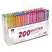 Smart Color Art 200 Pack Glitter Gel Pens Set, 100 Colors Gel Pens with 100 Refills for Adult Coloring Books Drawing Painting Writing