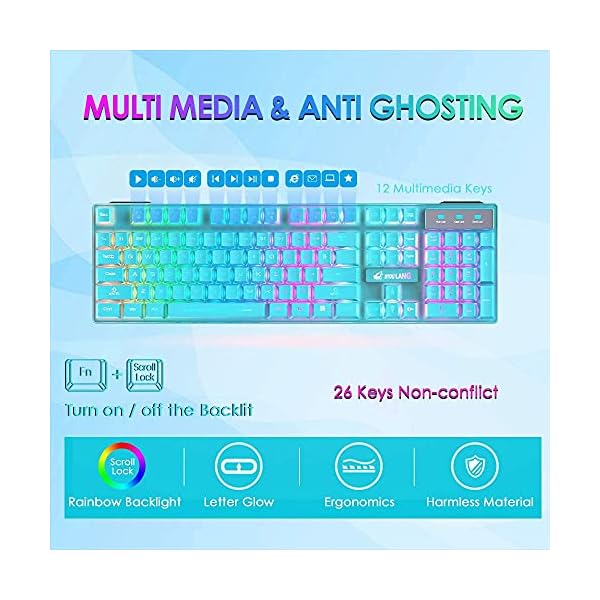 Wireless-Keyboard-Mouse-Combo-Rainbow-Backlit-24G-Rechargeable-Mechanical-Feel-104-Keys-Gaming-Keyboard-2400DPI-6-Buttons-Optical-Rainbow-LED-Gaming-Mouse-Free-Mouse-Pads-Compatible-with-PC Wireless Keyboard Mouse Combo Rainbow Backlit 2.4G Rechargeable Mechanical Feel 104 Keys Gaming Keyboard 2400DPI 6…