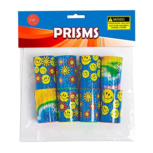 Mini Kaleidoscope Prism Toy 1.75 Inches - Pack Of 16 - Assorted Colors And Designs Mini Prism - For Kids Great Party Favors, Bag Stuffers, Fun, Gift, Prize - By Kidsco