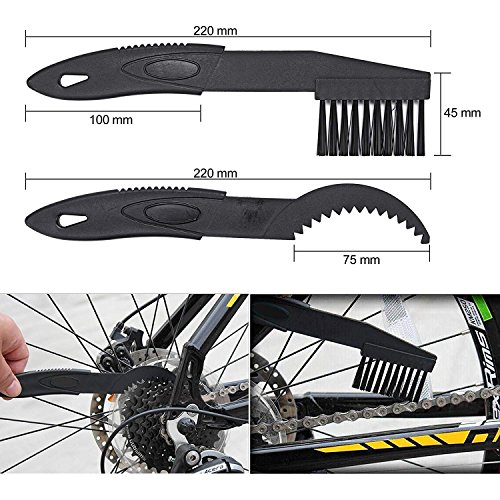 Wanheyao Motorcycle Bicycle Clean Brush Kit Chain Cleaning Tools for Chain Crank Tire Sprocket Cycling Corner Stain Dirt fit All Bike