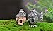 SUN-E 8pcs(Random Color) in Set Moss Fairy Miniature Fairy Garden Stone House Statue Home Decoration Outdoor Decor