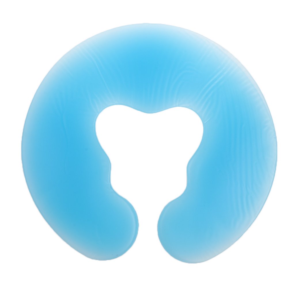 Homyl Silicone Spa U Shape Pillow Face Rest Body Massage Cradle Hole Cover Cushion - Blue : Beauty