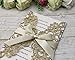 ponatia 25PCS 5.12 x 7.1 '' Gold Glitter Laser Cut Wedding Invitations Cards with Envelopes for 5x7 Invitation Cards Wedding Baby Bridal Shower Engagement Sweet 16 Birthday Invite