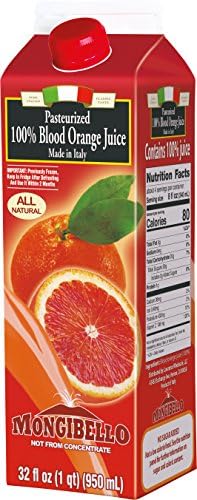 Mongibello 100% Blood Orange Juice - 32 Fl Oz (Pack of 4)