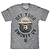 Tee Luv Smokey The Bear Get Your Smokey On T-Shirt Soft Touch Fabric-large Graphite Heather