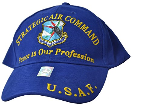 Eagle Emblems Men's Strategic Air Command Embroidered Ball Cap Adjustable Blue