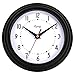 Equity 25013 8 Inch Black Basics Quartz Wall Clock