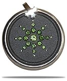 EHM Energy Balance Pendant - Negative Ion Balance Power -Green Crystal Ringed Scalar Energy Volcanic Lava Nano-Fusion Charm - Electromagnetic Field Protection & Energy Biofield Treatment Aid