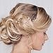Artio Wedding Hair Pins Accessories with Crystals and Beads for Brides and Bridesmaids 3PCS (Gold)