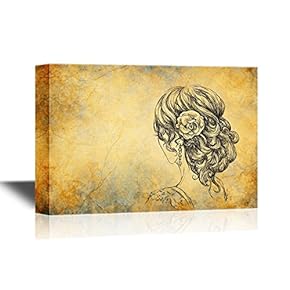 Back of a Lady with Curly Haris