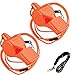 Fox 40 Pearl Safety Loud Pealess Outdoor, Survival, & Marine Whistle with Breakaway Lanyard | 3 Piece Bundle with Koala Lanyard - Orange