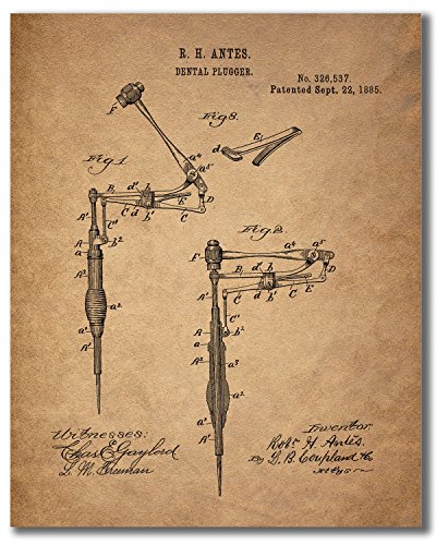 Dentist Patent Wall Art Prints - Set of Six Vintage Replica Photos