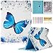 Dteck iPad 9.7 inch 2018 2017 Case / iPad Air Case / iPad Air 2 Case - Multi-Angle Viewing Auto Wake / Sleep Folio Smart Cover Stand Wallet Case for iPad 9.7 2017/2018,iPad Air 1 2,Flower Butterfly