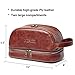 KIPOZI PU Leather Travel Bag,Shaving Dopp Kit bag for Man,Toiletry Bag Waterproof Travel Kit Bag for Business Trips,Vacations,Outdoor Sport