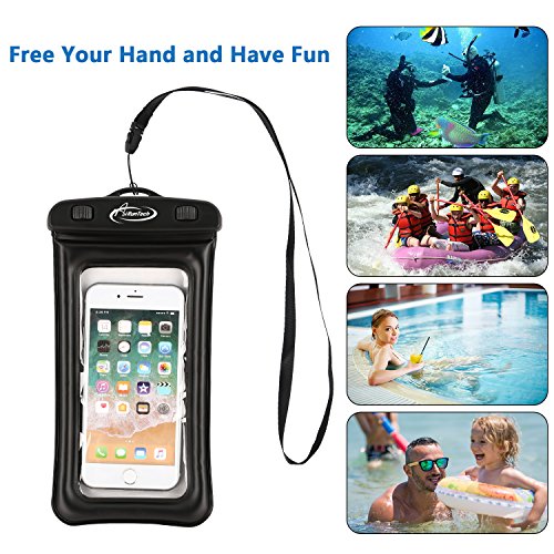 AiRunTech iPhoneX Waterproof Case(2 Pack), Waterproof Cell Phone Bag for Ice Fishing, Sledding,Skating,Skiing,Snowshoeing Universal Waterproof Pouch for iPhone 7/7 Plus/6s / Plus / 6 / 5s / 5 / 5c - Thumbnail 3