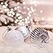 Valery Madelyn Christmas Tree Decorations Ornament Set for Fall Halloween, 50ct 2.36 Inches White and Silver Shatterproof Christmas Ball Ornaments Hanging Xmas Holiday Party Decor