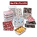 ienjoyware Christmas Treat Foil Containers, Set of 24 (24) - 4 Holiday Designs, Snowman Festive Cover Print, Aluminum Food Containers for Gifts of Homemade Treats, Secure Closing to Keep Fresh