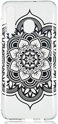 Thin Transparent Compatible with for Samsung A50,Non Slip Soft Silicone TPU Ultra Clear Gel Rubber Frame Colorful Flexible Bumper Cute 3D Romantic Flower Animal Cartoon Design Pattern