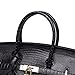 Jonon Women's Lizard Embossed Patent Leather Padlock Top Handle Handbag Ladies Briefcase