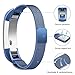 SWEES Metal Bands Compatible Fitbit Alta & Fitbit Alta HR, Milanese Loop Stainless Steel Metal Replacement Accessories Small Large for Women Men, Silver, Black, Rose Gold, Colorful, Champagne