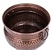 BIRDROCK HOME Water Hose Holder with Lid | Ground Garden Hose Pot | Decorative | Handle | Embossed | Steel Metal with Copper Accents | Outdoor or Indoor Use