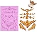 MEIBEL DIY 3D Sculpted Flower royal Lace baroque scroll Silicone Mold Fondant Mold Cupcake Cake Decoration Tool