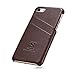 iPhone 8/iPhone 7 Coated Leather Case with Slots for ID/bank cards - Perfect Slim Fit Cases by Simons of London - Luxury Back Cover with Gift Box (iPhone 8 and 7, Walnut Brown)