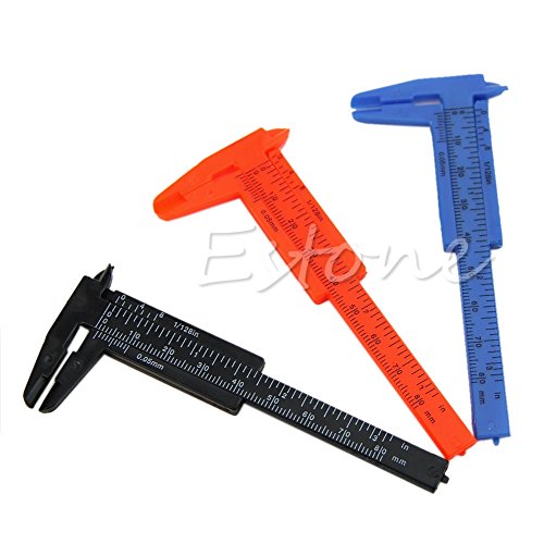 Kocome 1Pc 80mm Mini Plastic Ruler Sliding Vernier Caliper Gauge Measure Tool